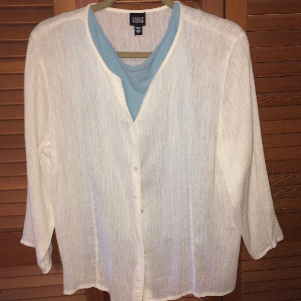 Vintage Eileen Fisher Linen Jacket/Blouse--ONLY